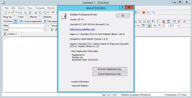 EmEditor Pro 18 Full Version Gratis Keygen Terbaru