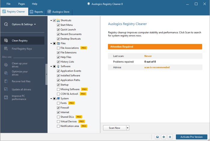 auslogics registry auslogics registry