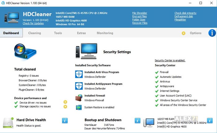 Download HDCleaner Full Version Gratis PC Windows
