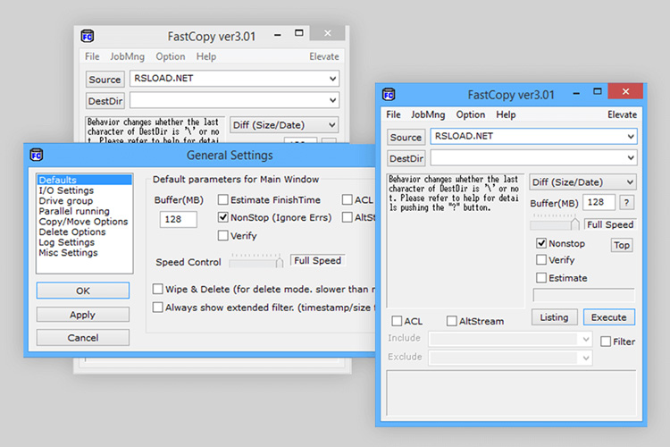 FastCopy Pro Interface Full Version ALEX71