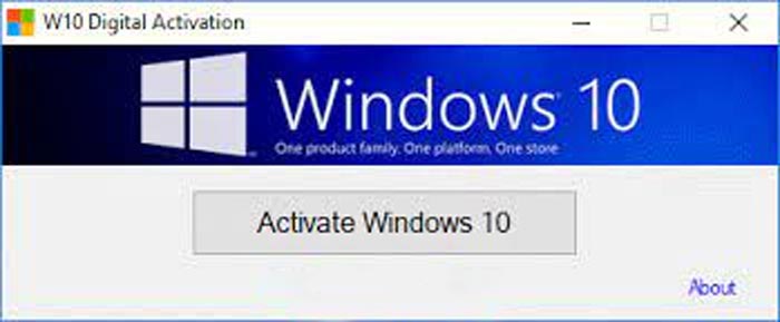 W10 Digital Activation Windows PC